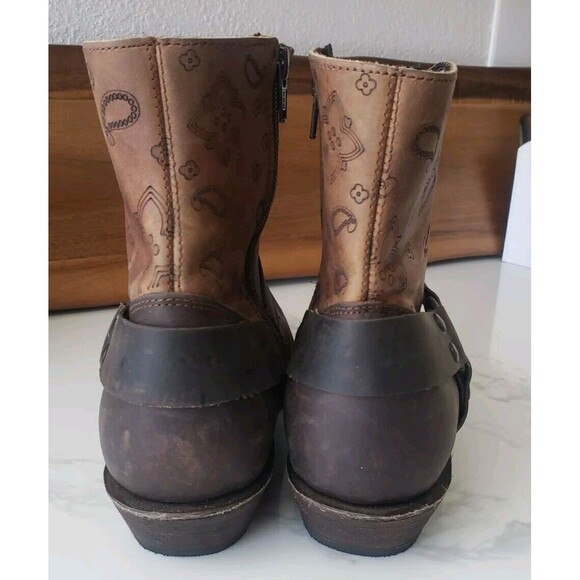 J.B. Dillon Womens Cowboy Boots Brown Size 9 B - Picture 3 of 10
